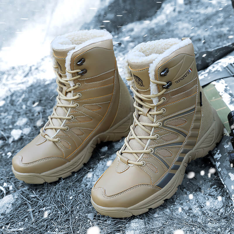 Factory direct cross-border supply of outdoor shoes plus velvet men's cotton shoes light hiking shoes foreign trade large size shoes snow boots Factory direct cross-border supply of outdoor shoes plus velvet men's cotton shoes light hiking shoes foreign trade large size shoes snow boots