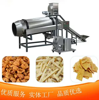 厂家直销休闲食品米饼麦烧生产线芝士玉米球加工设备玉米球膨化机