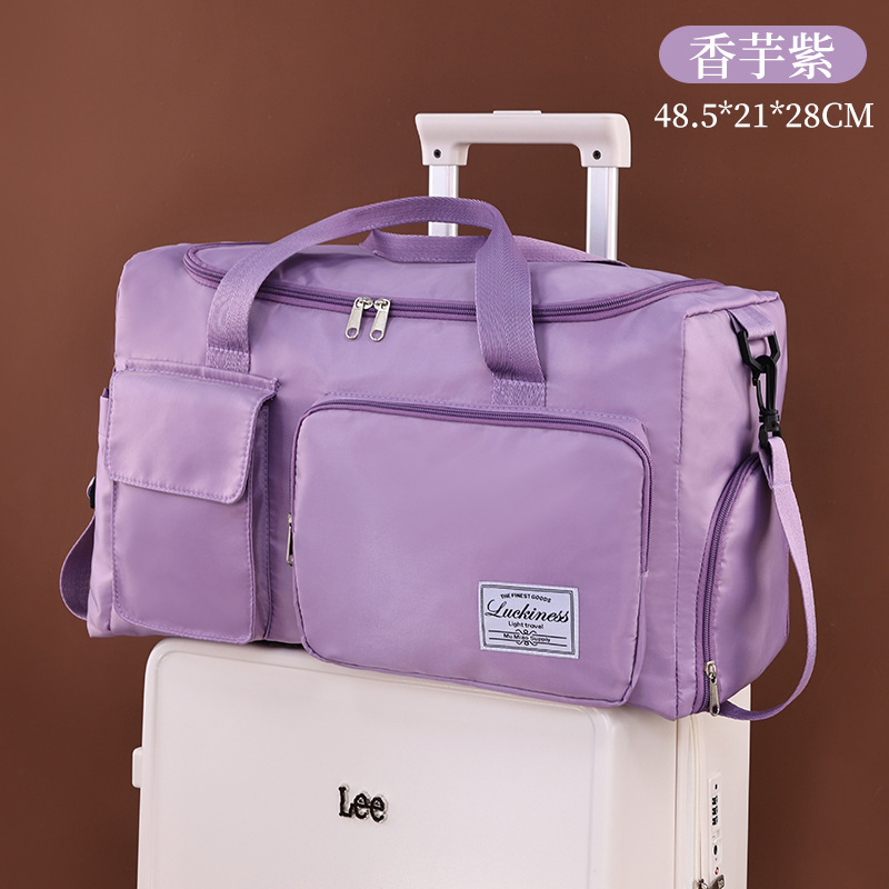 Bolso de almacenamiento ligero, correa para el hombro, bolsa de viaje de almacenamiento multicapa de gran capacidad, maleta trolley, bolsa de lona, viaje de negocios de fitness