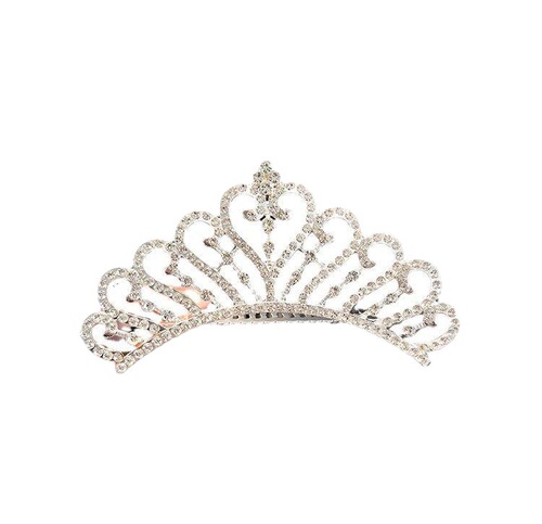 Children's crown comb princess pearl crystal little girl hair comb Korean style girl's headdress rhinestone hair accessories wholesale