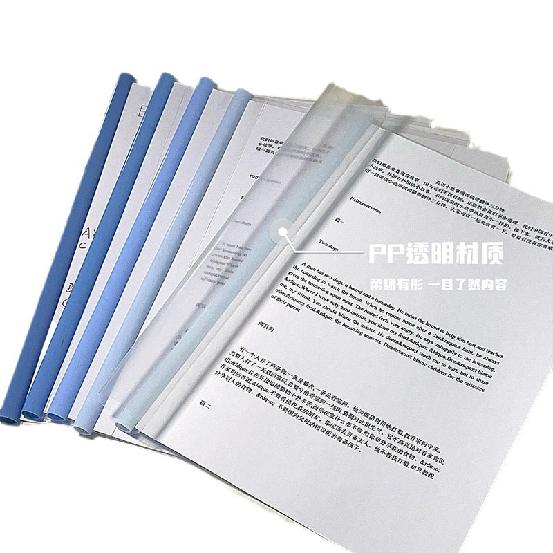 Carpeta de varilla de extracción A4 ins de alto valor de color gradiente de gota de agua de extracción de varilla de extracción de carpeta de papel de prueba de estudiante transparente grueso