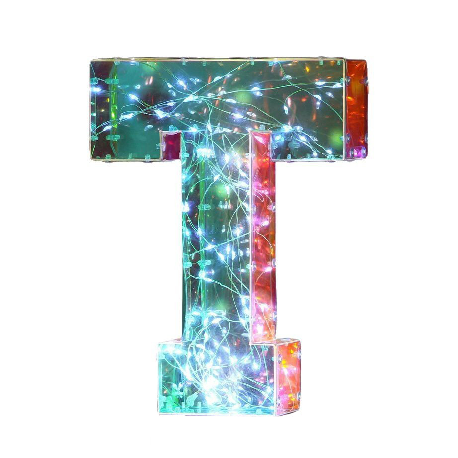 Luminous letter t