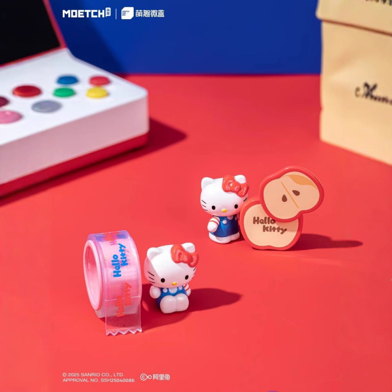 ハローキティ面白い文具シリーズマイクロボックスかわいいアニメーション周辺フィギュアデスクトップ装飾品人形ギフト|undefined