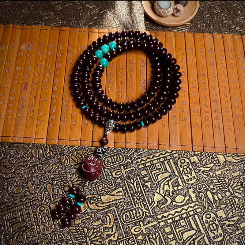 흑옥 주판구슬 8*11mm 부처님 손 스타일