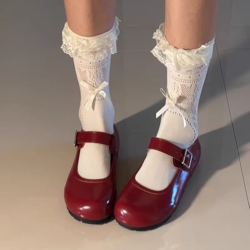 复古圆头可爱玛丽珍单鞋女2025秋冬新款法式平底百搭英伦风小皮鞋