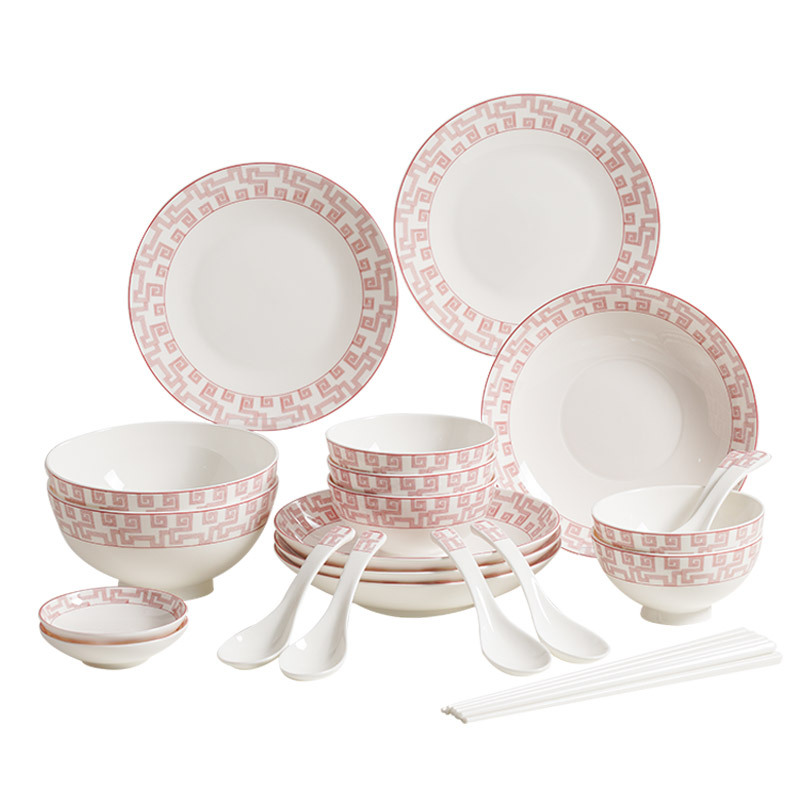 Porcelana de pelo suelto hueso de porcelana cubiertos de bodas, regalo, caja de regalo, platos de porcelana, set de regalos de boda caseros