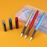 英雄3952正姿学生练字钢笔男女士签字笔替换墨囊吸墨器双用钢笔