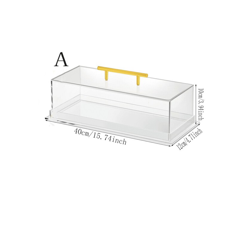 アクリル収納ボックス食品パン菓子展示ボックス透明長方形サービストレイ蓋付きパーティーテーブル|undefined
