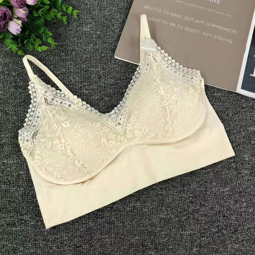 Nueva taza de látex sin marcas de alta calidad, chaleco de dama sin anillo de acero, bra de yoga, ropa interior deportiva, mujer al por mayor