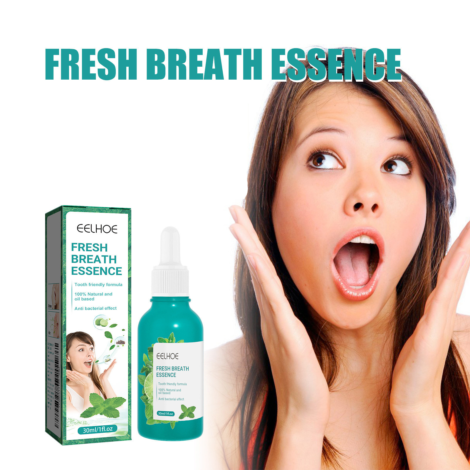 Eelhoe Fresh Breath Essence Daily Gentle Cleansing and Oral Care with Mint Flavor for Fresh Breath and Long-Lasting Fragrance