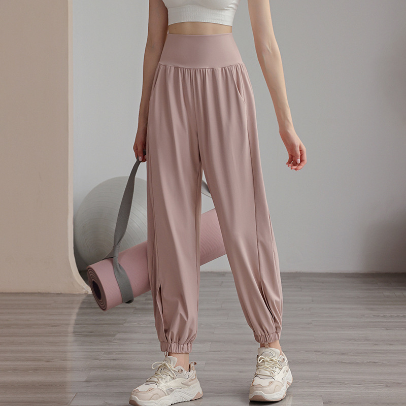 New nylon high-grade sports trousers women's running gym casual loose slimming breathable yoga pants