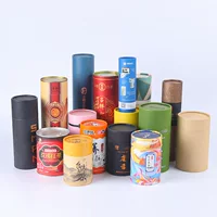 Пользовательские бумажные банки косметика эфирное масло цилиндр упаковочная коробка круглая бумажная трубка крафт-бумага красное вино цветочный чай бумажная трубка