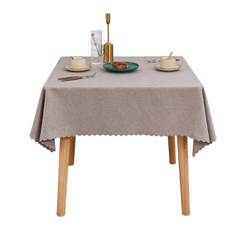 Simple y de alta calidad sensación impermeable, aceite a prueba de quemaduras, tela de mesa sin lavado, tela de mesa de té ondulada rectangular