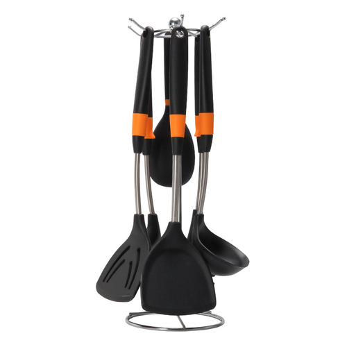 Silicone kitchenware set new silicone colander, silicone spatula, silicone pot spatula, silicone soup spoon, rice spoon