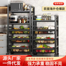 .置物架厨房水果收纳架菜篮子储物架整理架落地多层架子移动收纳