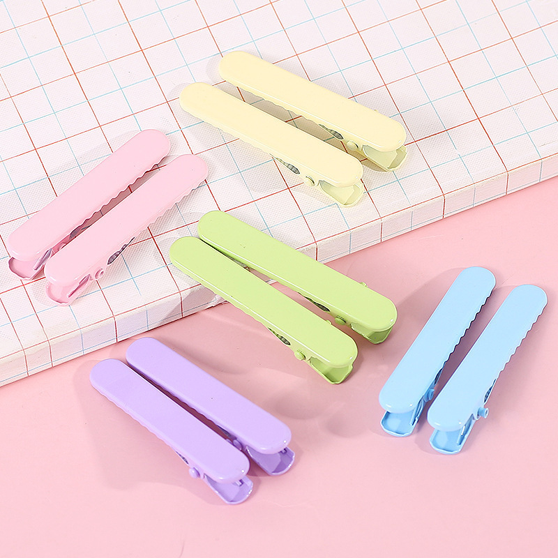 Ins-Style Duckbill Clip DIY Glossy 5cm Oval Base Clip with Trace Bangs Clip Side Clip Handmade Base Clip Wholesale