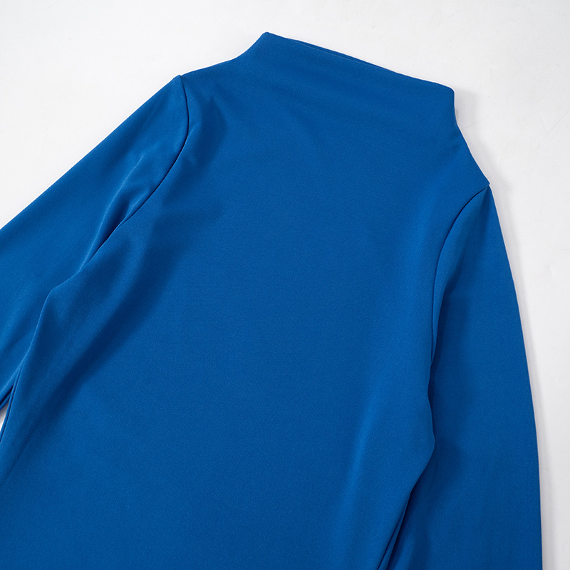 Women Elegant Elegant Slit Embellished Solid Color Length Dress