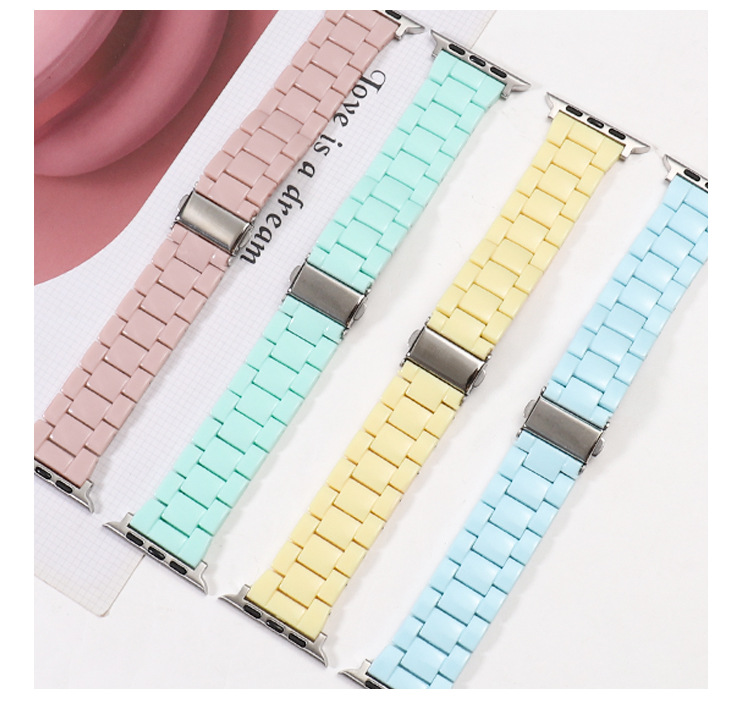 45g Weight Watch Strap Classification Arylic Material Solid Color Pattern Retro Style Retro Solid Color Watch Strap 无