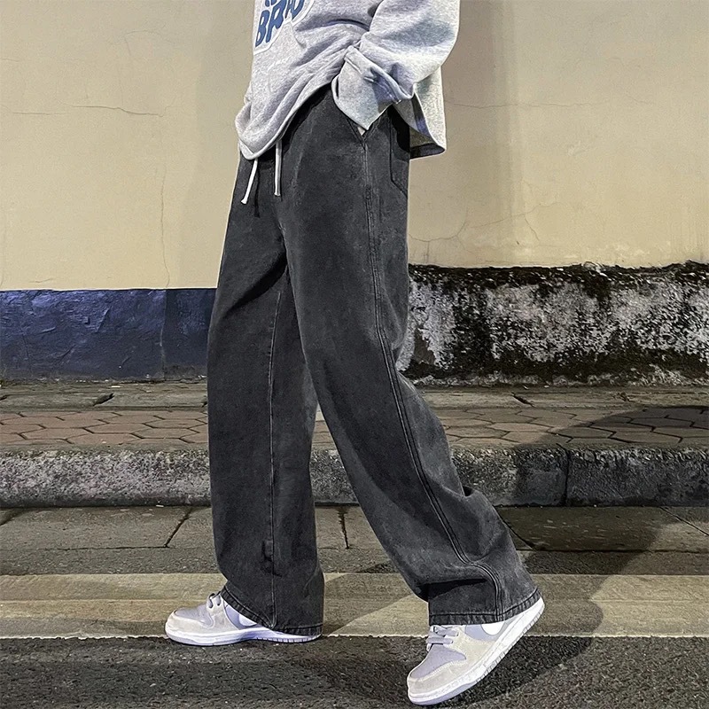 Men's Clothing Men's Retro Style Loose Straight Leg Casual Jeans Trendy Style Summer For Formal & Casual For Men_mkmklike.com
