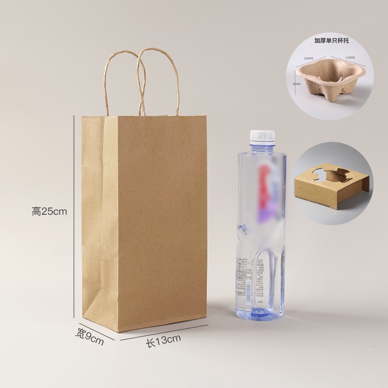Bolsa de papel kraft bolso al por mayor leche té café hornear para llevar bolsa de embalaje catering bolsa de embalaje de alimentos bolsa de regalo