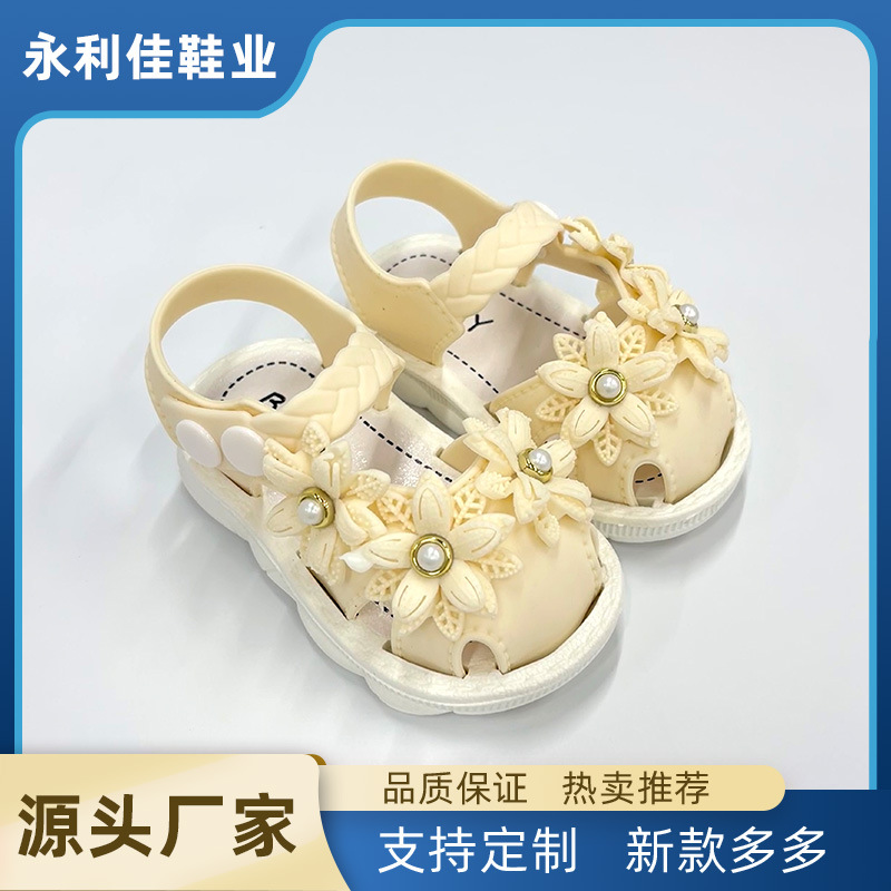 Niñas sandalias de verano princesa viento bebé bebé Baotou fábrica de zapatos para niños pequeños comercio electrónico al por mayor comercio exterior