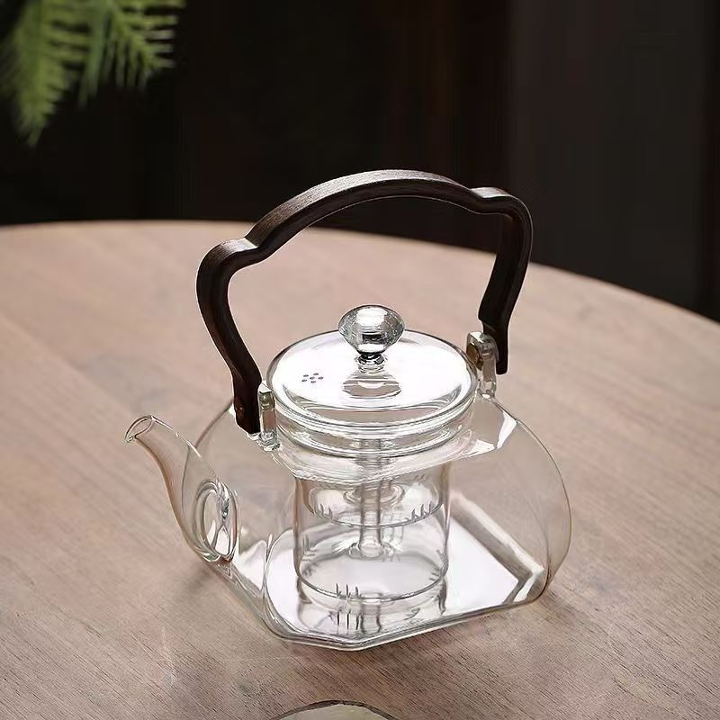 围炉煮茶耐高温玻璃提梁壶高硼硅玻璃泡茶器具沏茶壶家用提梁单壶