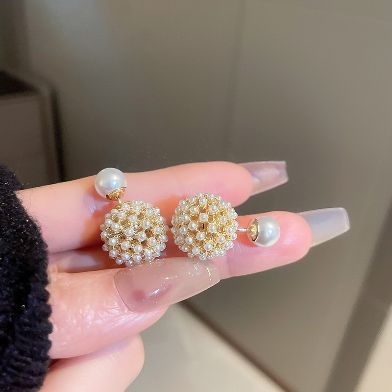 法式复古锆石蝴蝶麦穗珍珠耳环轻奢高级感耳钉气质设计感小众耳饰|undefined