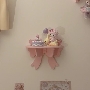 Bedroom Wall Decoration Rack Wall Hanging Girl Room Renovation Small Objects Cute Bow Wall Decoration Rack