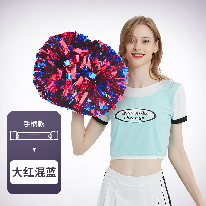 Flor bola de la flor porristas bola de la flor de la mano que sostiene la flor juegos de deportes mano que sostiene apoyos alegría apoyos en stock