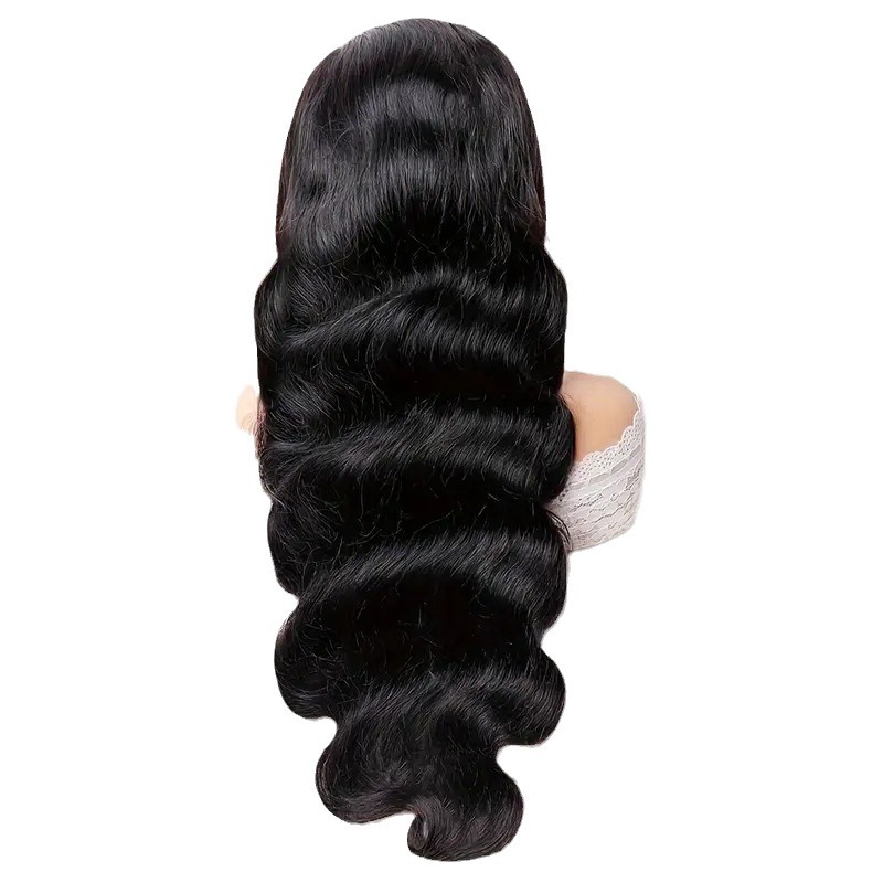 12A Front Lace Wig antes de la peluca de encaje femenino en la parte media, ondulación larga, cubierta completa esponjosa natural