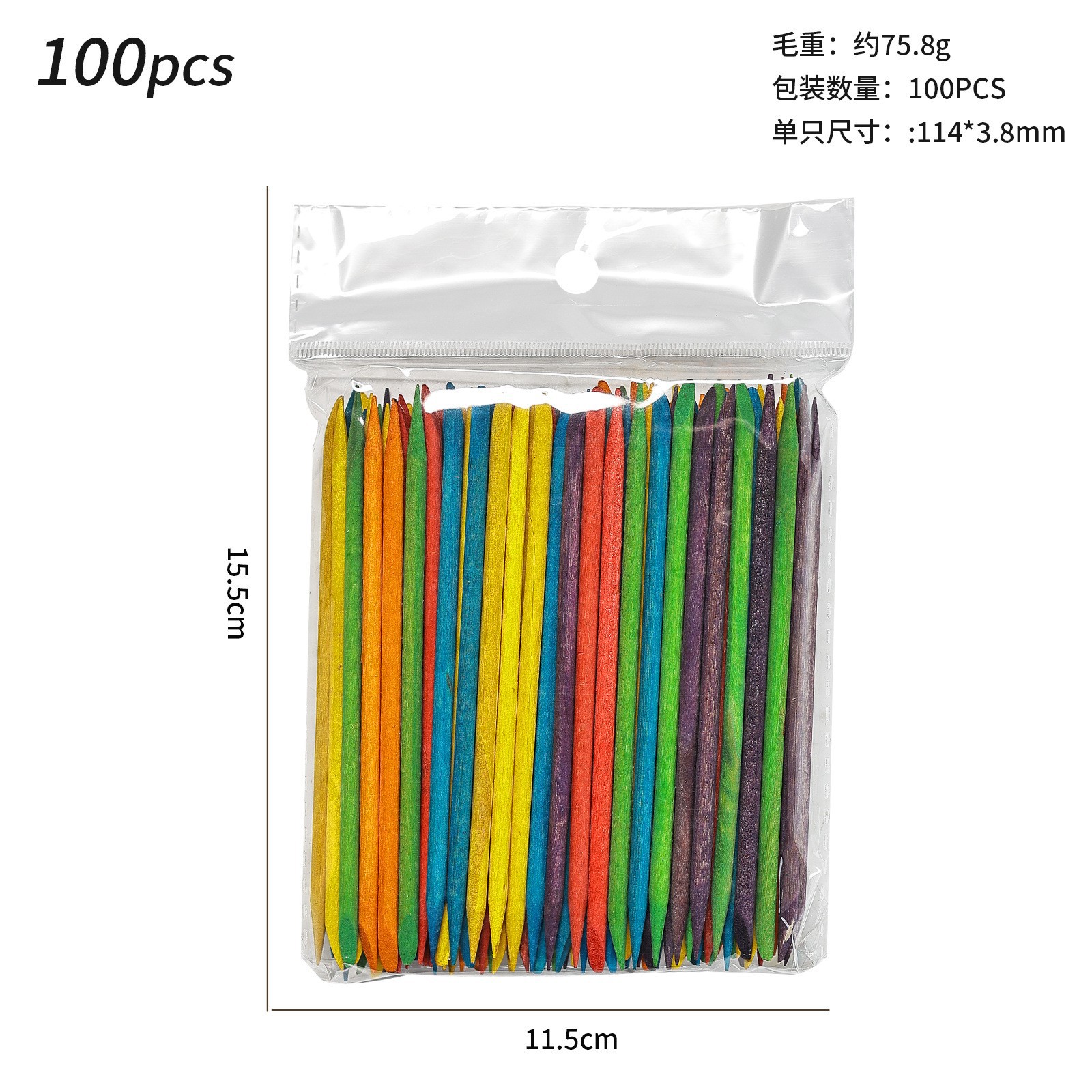 114*3,8 mm de color (100 unidades/paquete)