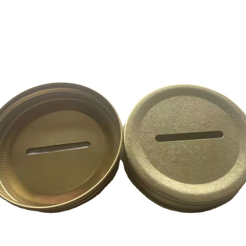 卸売りコイン投入蓋ブリキ蓋創意ストローカップ蓋メイソンキャップ貯金箱蓋はロゴを印刷できる|undefined
