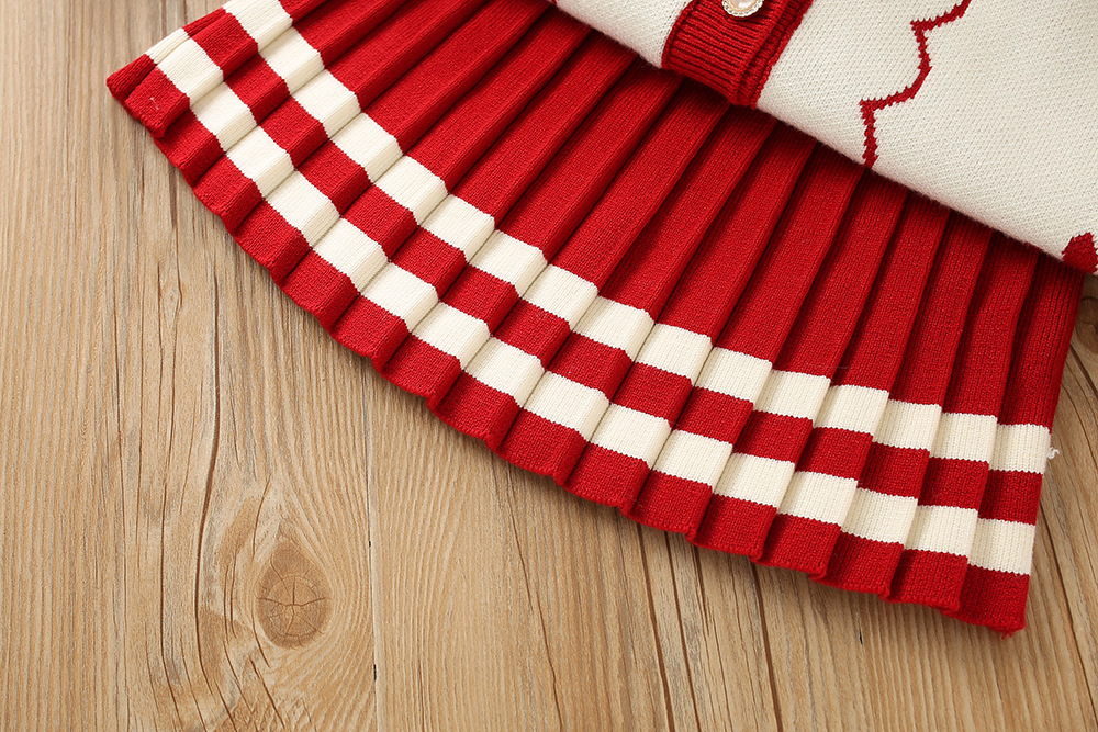 Mädchen Pullover Und Plissee Prinzessinnenkleid Zweiteiler Set_voghion.com