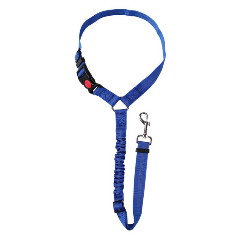 Suministros para mascotas cinturón de seguridad del coche Correa anillo perro cuerda retráctil elástico reflectante luminosa Correa gato cuerda