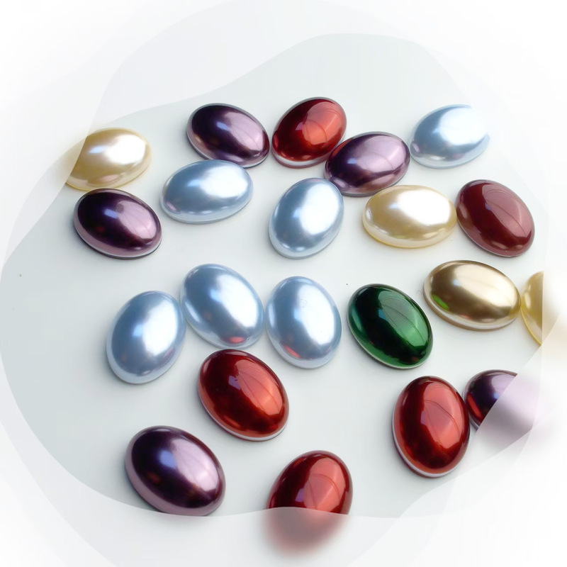 In-Stock Colored Crystal Glass Oval Flat-Back Half-Round Imitation Pearl Handmade DIY Embellishments Accessories Beads In-Stock Colored Crystal Glass Oval Flat-Back Half-Round Imitation Pearl Handmade DIY Embellishments Accessories Beads