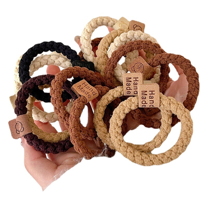 Banda para el cabello cuerda para el cabello tocado de alta gama nuevo estilo simple banda de goma lazo para el cabello de las mujeres alta elasticidad durable no lastimar el cabello cubierta de cuero cuerda para el cabello