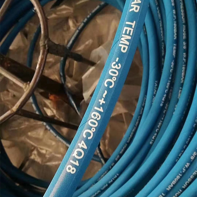 耐热油钢丝编织橡胶管 空压机高温油管 导热油胶管 挖掘机机油管