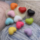 Solid Color Candy Color Peach Heart Straight Hole Beads Loose Beads DIY Keychain Car Hanging Mobile Phone Chain Bag Jewelry Beaded Accessories