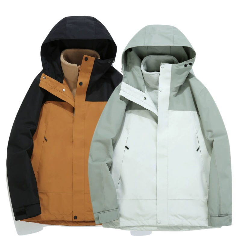 2024 графеновый вкладыш куртка три в одном мужские и женские два комплекта осенью и зимой съемный ветрозащитный водонепроницаемый для тепла