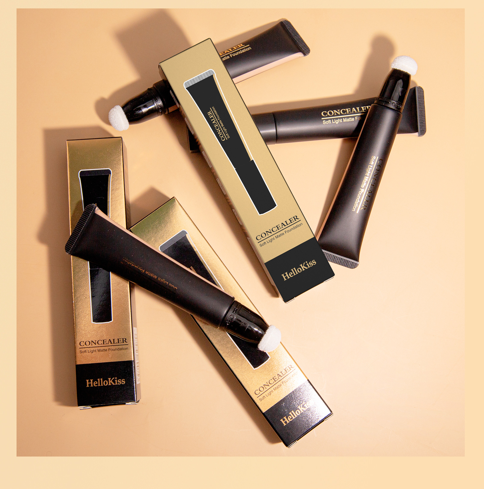 Hellokiss Concealer Foundation Moisturizes, adheres well and naturally brightens the wheat bronze color. Temperature-adjustable Foundation cross-border undefined