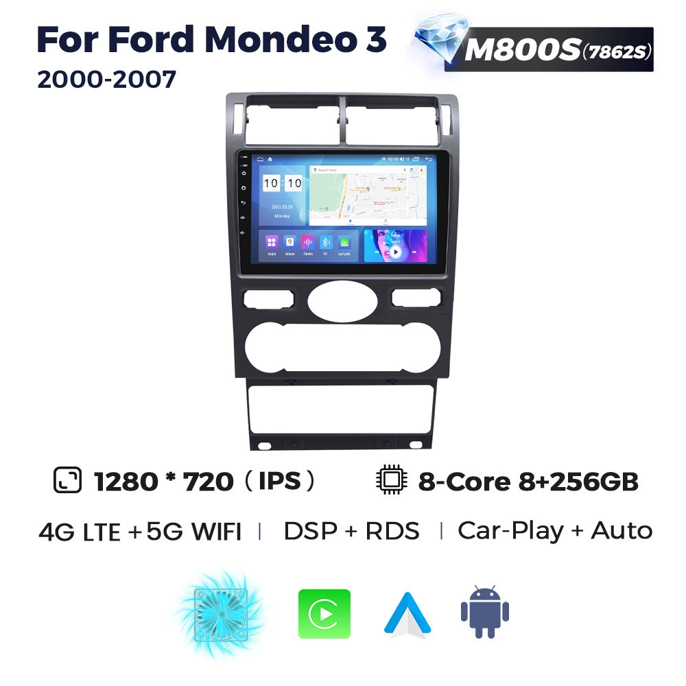 Подходит для Ford Mondeo 3 2000-2007 Android большой экран центральная консоль Bluetooth CarPlay