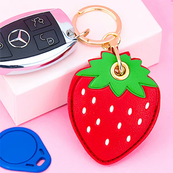 Eight door insect club LOOK3 fruit access card set key chain pendant-lemon/strawberry/rice ball