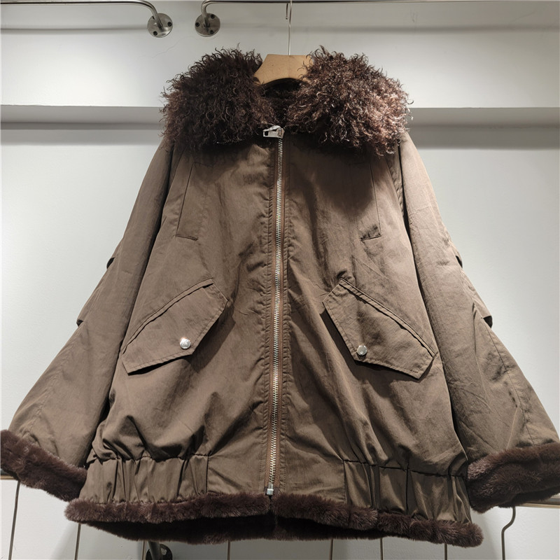 Piel verde militar en una chaqueta de parker para mujeres 2025 invierno nuevo suelto delgado moda chaqueta de estilo universal image 2