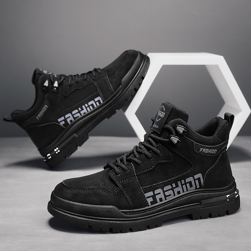 Martin botas zapatos de hombre de otoño alto estilo británico americano botas de herramienta retro al aire libre antideslizante desgaste botas de batalla del desierto