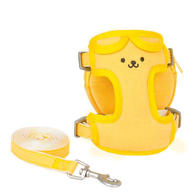 Nueva correa de perro pequeño perro anti-Romper gato Correa perro auto-mochila oso de peluche gato pecho Correa