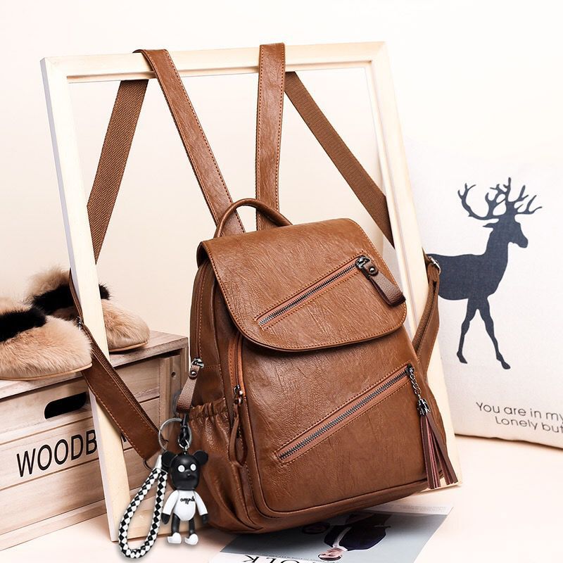 Backpack for Women, Korean Style 2026 New Fashion Pu Soft Leather Trendy Bag, Versatile Casual Backpack, Large Capacity School Bag for Women Backpack for Women, Korean Style 2026 New Fashion Pu Soft Leather Trendy Bag, Versatile Casual Backpack, Large Capacity School Bag for Women