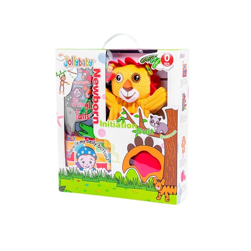 Jollybaby newborn enlightenment gift box set 0-1 year old baby educational early education parent-child toy baby cloth book
