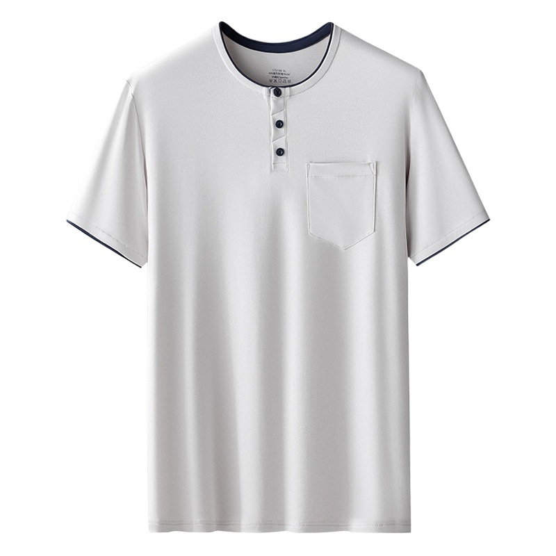 60 pantalones cortos de manga corta de traje de pijama Delgado modal de primavera y verano para hombres de doble cara se pueden usar fuera del hogar en stock