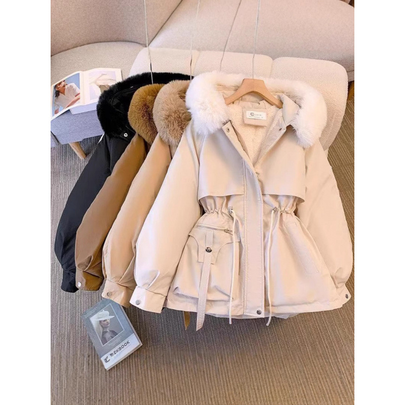 Winter New Foreign Trade down Cotton Jacket with Fleece, Korean Style Cotton Coat