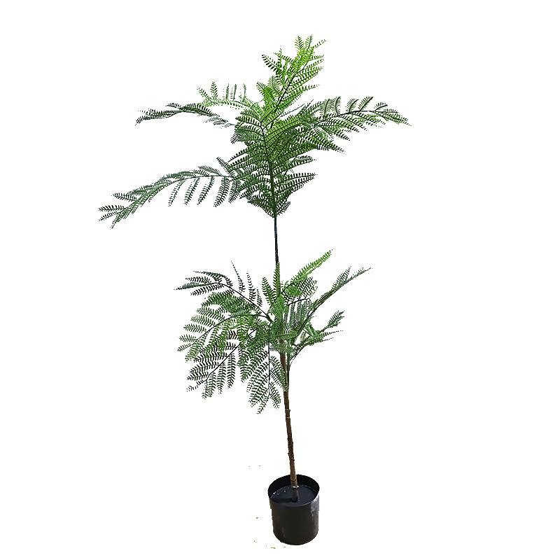 Plantas verdes, plantas biónicas de gran tamaño, árboles falsos, decoraciones ligeras de lujo para la sala de estar.